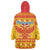 Montenegro Christmas Wearable Blanket Hoodie Double-headed Eagle With Christmas Pattern