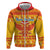 Montenegro Christmas Zip Hoodie Double-headed Eagle With Christmas Pattern - Wonder Print Shop