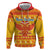 Montenegro Christmas Zip Hoodie Double-headed Eagle With Christmas Pattern - Wonder Print Shop