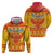 Montenegro Christmas Zip Hoodie Double-headed Eagle With Christmas Pattern - Wonder Print Shop