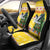 Moldova Christmas Car Seat Cover White Stork Santa With Christmas Tree - Wonder Print Shop