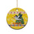 Moldova Christmas Ceramic Ornament White Stork Santa With Christmas Tree - Wonder Print Shop