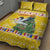 Moldova Christmas Quilt Bed Set White Stork Santa With Christmas Tree - Wonder Print Shop