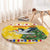 Moldova Christmas Round Carpet White Stork Santa With Christmas Tree