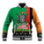 Zambia Christmas Baseball Jacket One Zambia One Nation With Kente Pattern - Wonder Print Shop