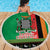 Zambia Christmas Beach Blanket One Zambia One Nation With Kente Pattern - Wonder Print Shop