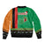 Zambia Christmas Bomber Jacket One Zambia One Nation With Kente Pattern - Wonder Print Shop