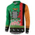 Zambia Christmas Button Sweatshirt One Zambia One Nation With Kente Pattern - Wonder Print Shop