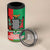 Zambia Christmas 4 in 1 Can Cooler Tumbler One Zambia One Nation With Kente Pattern - Wonder Print Shop