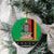 Zambia Christmas Ceramic Ornament One Zambia One Nation With Kente Pattern - Wonder Print Shop