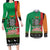 Zambia Christmas Couples Matching Long Sleeve Bodycon Dress and Long Sleeve Button Shirt One Zambia One Nation With Kente Pattern - Wonder Print Shop