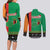 Zambia Christmas Couples Matching Long Sleeve Bodycon Dress and Long Sleeve Button Shirt One Zambia One Nation With Kente Pattern - Wonder Print Shop