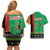 Zambia Christmas Couples Matching Off Shoulder Short Dress and Hawaiian Shirt One Zambia One Nation With Kente Pattern - Wonder Print Shop