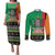 Zambia Christmas Couples Matching Puletasi and Long Sleeve Button Shirt One Zambia One Nation With Kente Pattern - Wonder Print Shop