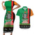 Zambia Christmas Couples Matching Short Sleeve Bodycon Dress and Hawaiian Shirt One Zambia One Nation With Kente Pattern - Wonder Print Shop