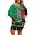 Zambia Christmas Family Matching Off Shoulder Short Dress and Hawaiian Shirt One Zambia One Nation With Kente Pattern - Wonder Print Shop