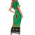 Zambia Christmas Family Matching Short Sleeve Bodycon Dress and Hawaiian Shirt One Zambia One Nation With Kente Pattern - Wonder Print Shop