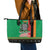 Zambia Christmas Leather Tote Bag One Zambia One Nation With Kente Pattern - Wonder Print Shop