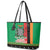 Zambia Christmas Leather Tote Bag One Zambia One Nation With Kente Pattern - Wonder Print Shop