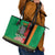 Zambia Christmas Leather Tote Bag One Zambia One Nation With Kente Pattern - Wonder Print Shop