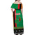 Zambia Christmas Off Shoulder Maxi Dress One Zambia One Nation With Kente Pattern - Wonder Print Shop