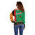 Zambia Christmas Off Shoulder Sweater One Zambia One Nation With Kente Pattern - Wonder Print Shop