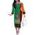 Zambia Christmas Off The Shoulder Long Sleeve Dress One Zambia One Nation With Kente Pattern - Wonder Print Shop