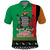 Zambia Christmas Polo Shirt One Zambia One Nation With Kente Pattern