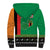 Zambia Christmas Sherpa Hoodie One Zambia One Nation With Kente Pattern - Wonder Print Shop