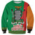 Zambia Christmas Sweatshirt One Zambia One Nation With Kente Pattern - Wonder Print Shop