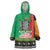 Zambia Christmas Wearable Blanket Hoodie One Zambia One Nation With Kente Pattern