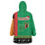 Zambia Christmas Wearable Blanket Hoodie One Zambia One Nation With Kente Pattern