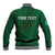 Custom Ireland Rugby Baseball Jacket Shamrock With Ireland Flag Colors - Wonder Print Shop