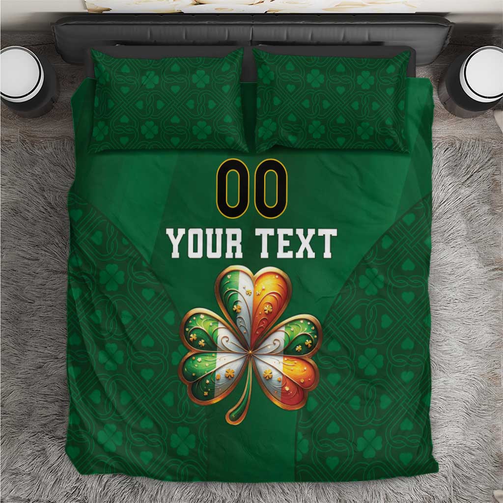 Custom Ireland Rugby Bedding Set Shamrock With Ireland Flag Colors - Wonder Print Shop