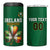 Custom Ireland Rugby 4 in 1 Can Cooler Tumbler Shamrock With Ireland Flag Colors