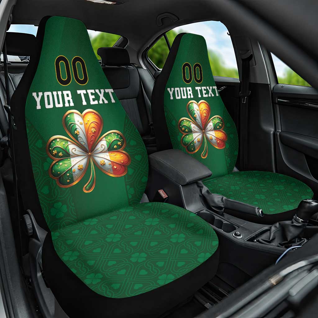 Custom Ireland Rugby Car Seat Cover Shamrock With Ireland Flag Colors - Wonder Print Shop