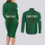 Custom Ireland Rugby Couples Matching Long Sleeve Bodycon Dress and Long Sleeve Button Shirt Shamrock With Ireland Flag Colors