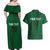 Custom Ireland Rugby Couples Matching Off Shoulder Maxi Dress and Hawaiian Shirt Shamrock With Ireland Flag Colors