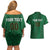 Custom Ireland Rugby Couples Matching Off Shoulder Short Dress and Hawaiian Shirt Shamrock With Ireland Flag Colors