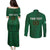 Custom Ireland Rugby Couples Matching Puletasi and Long Sleeve Button Shirt Shamrock With Ireland Flag Colors