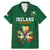 Custom Ireland Rugby Family Matching Mermaid Dress and Hawaiian Shirt Shamrock With Ireland Flag Colors - Wonder Print Shop