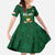 Custom Ireland Rugby Family Matching Off The Shoulder Long Sleeve Dress and Hawaiian Shirt Shamrock With Ireland Flag Colors