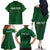 Custom Ireland Rugby Family Matching Off The Shoulder Long Sleeve Dress and Hawaiian Shirt Shamrock With Ireland Flag Colors