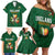 Custom Ireland Rugby Family Matching Off Shoulder Short Dress and Hawaiian Shirt Shamrock With Ireland Flag Colors - Wonder Print Shop