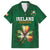 Custom Ireland Rugby Family Matching Puletasi and Hawaiian Shirt Shamrock With Ireland Flag Colors