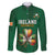 Custom Ireland Rugby Family Matching Puletasi and Hawaiian Shirt Shamrock With Ireland Flag Colors