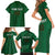 Custom Ireland Rugby Family Matching Short Sleeve Bodycon Dress and Hawaiian Shirt Shamrock With Ireland Flag Colors - Wonder Print Shop