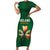 Custom Ireland Rugby Family Matching Short Sleeve Bodycon Dress and Hawaiian Shirt Shamrock With Ireland Flag Colors - Wonder Print Shop