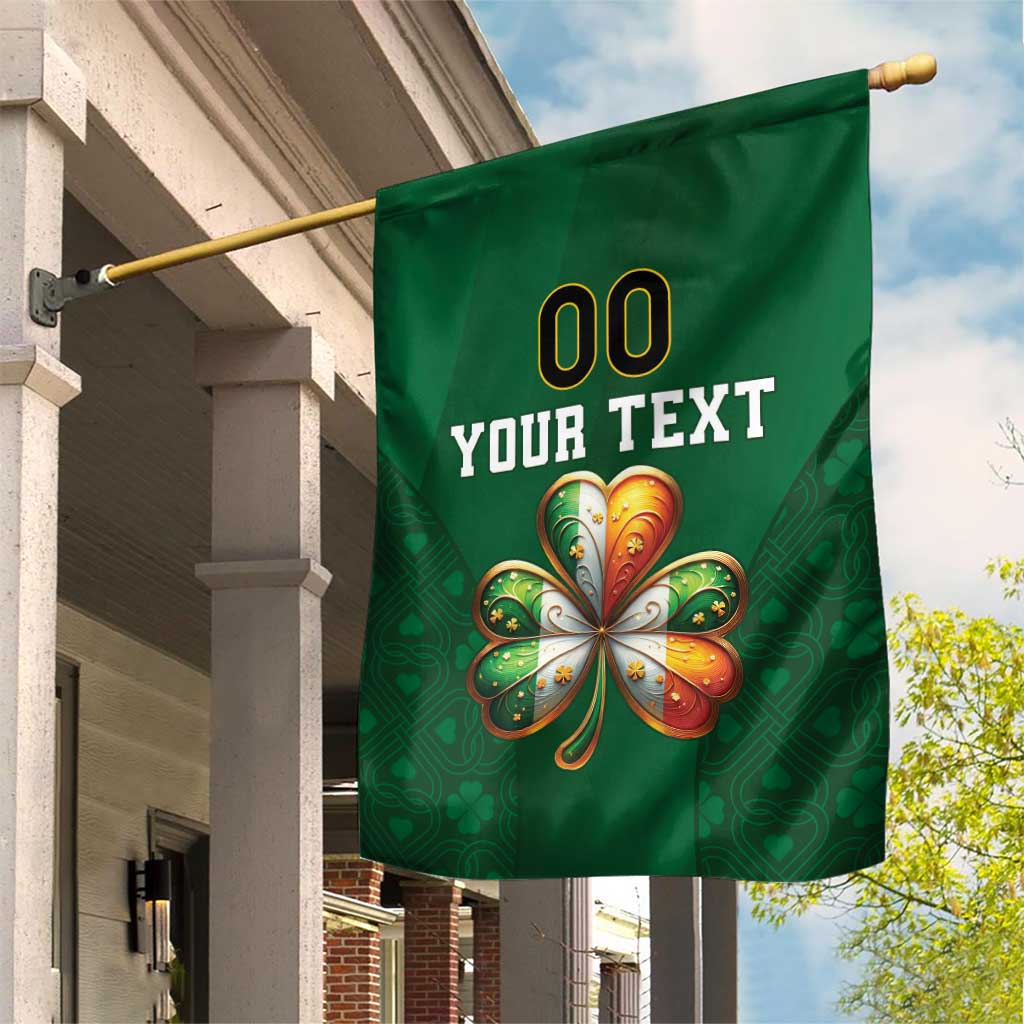 Custom Ireland Rugby Garden Flag Shamrock With Ireland Flag Colors - Wonder Print Shop