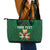 Custom Ireland Rugby Leather Tote Bag Shamrock With Ireland Flag Colors